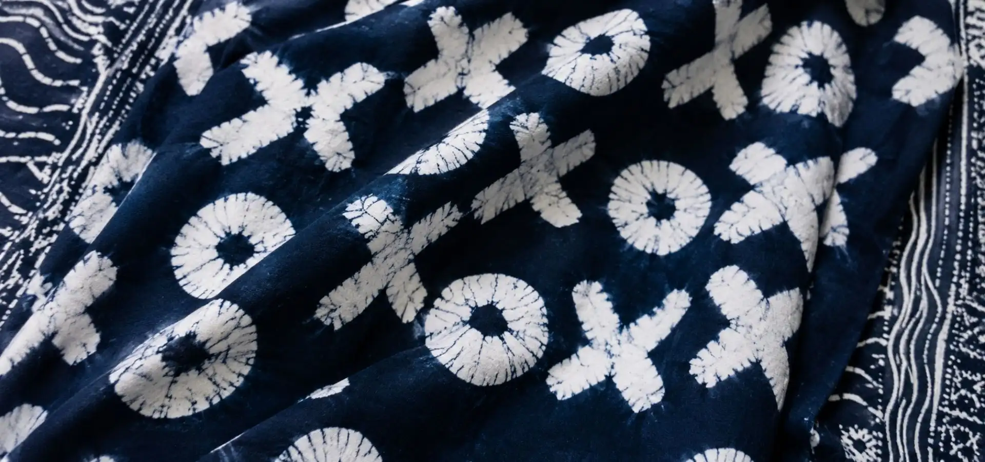 Adire — hand-dyed indigo fabric