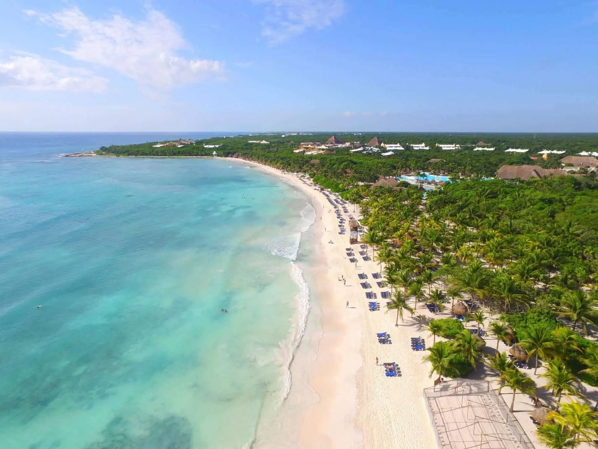 Riviera Maya coastline and beach